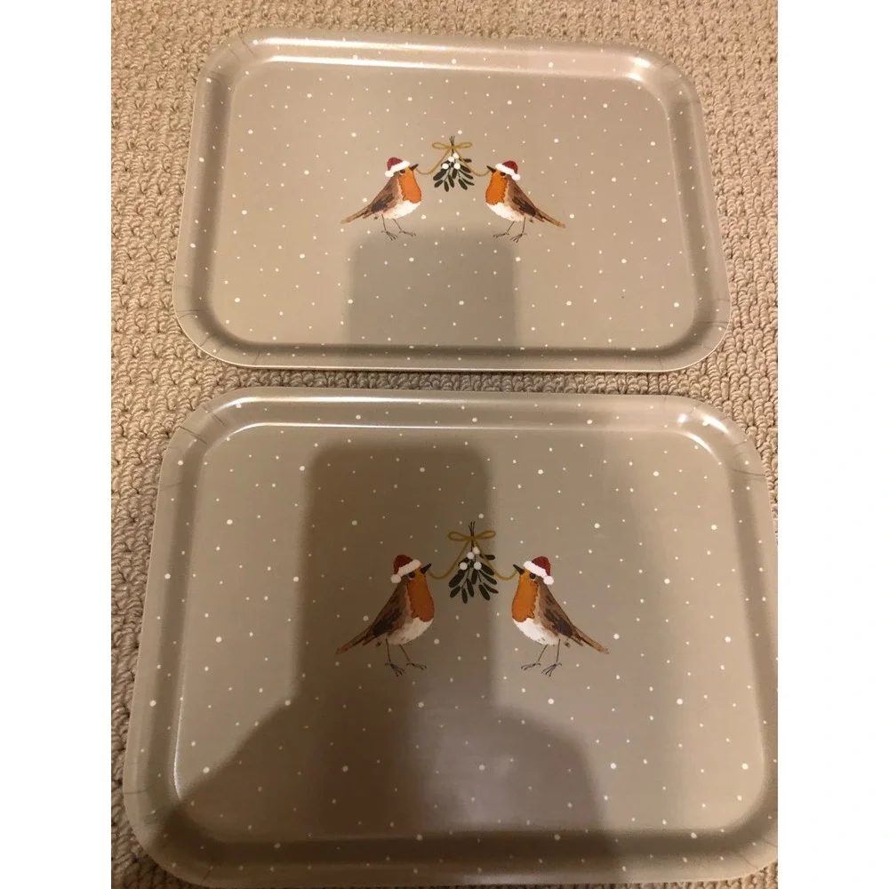 2 Robin Sophie Allport Birchwood‎ Small Trays Made in Sweden